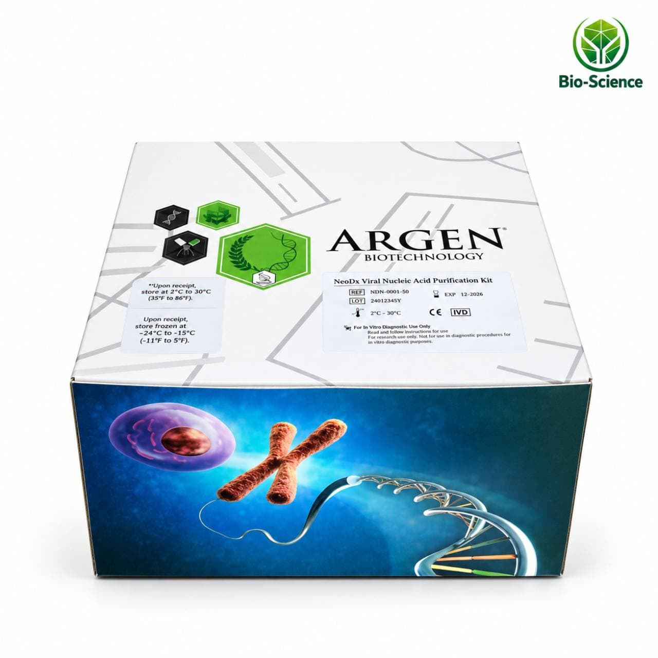 NoeDx Viral Nucleic Acid Purification Kit packaging supplied by Bio-science
