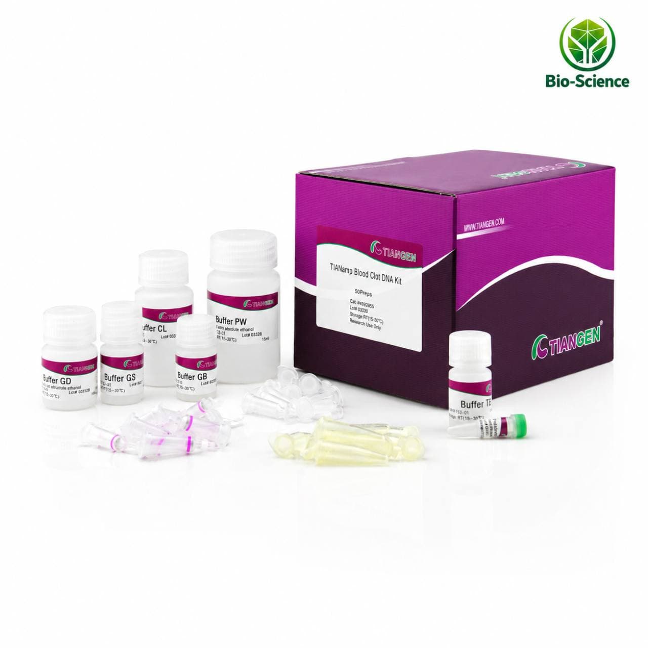 TIANamp Blood Clot DNA Kit packaging supplied by Bio-science